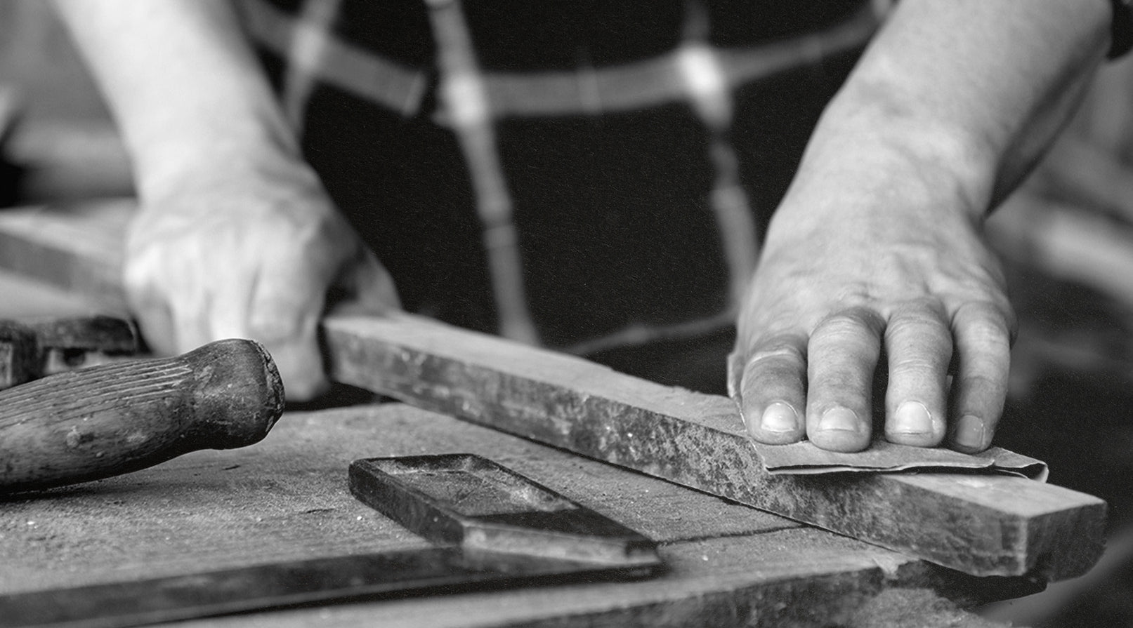 Man Using a Work Bench