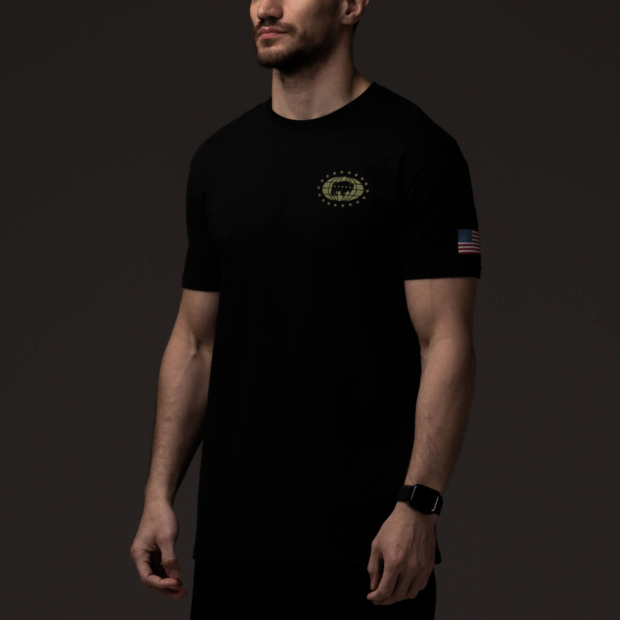 Men´s T-shirt GLOBAL FREEDOM UNITED© Men Serbia & USA Blue