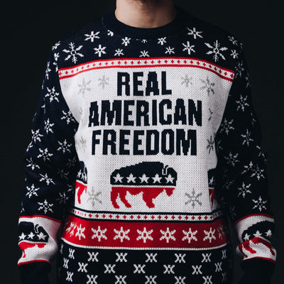 PRE-ORDER Real American Freedom Holiday Sweater | Andy Frisella