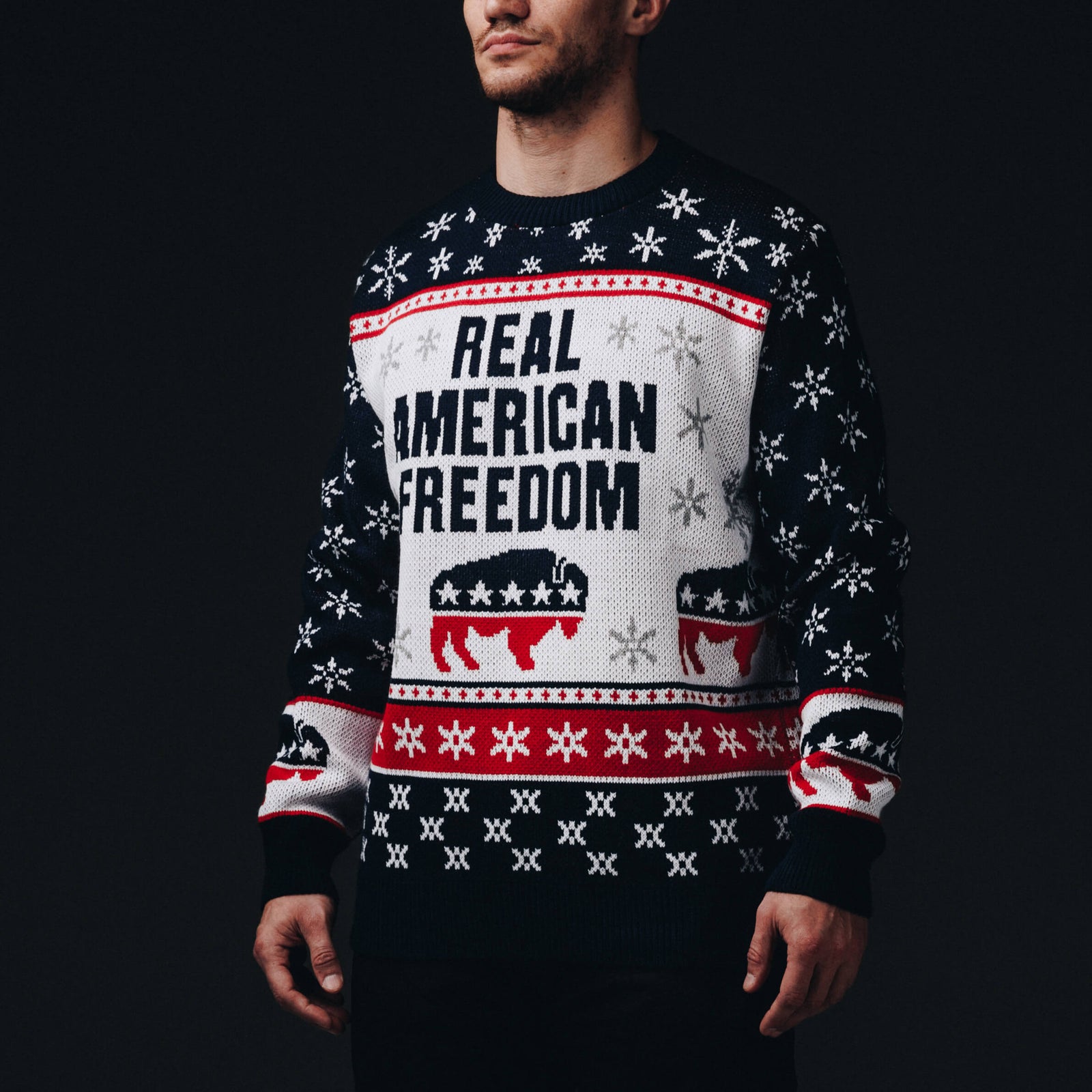 PRE-ORDER Real American Freedom Holiday Sweater | Andy Frisella